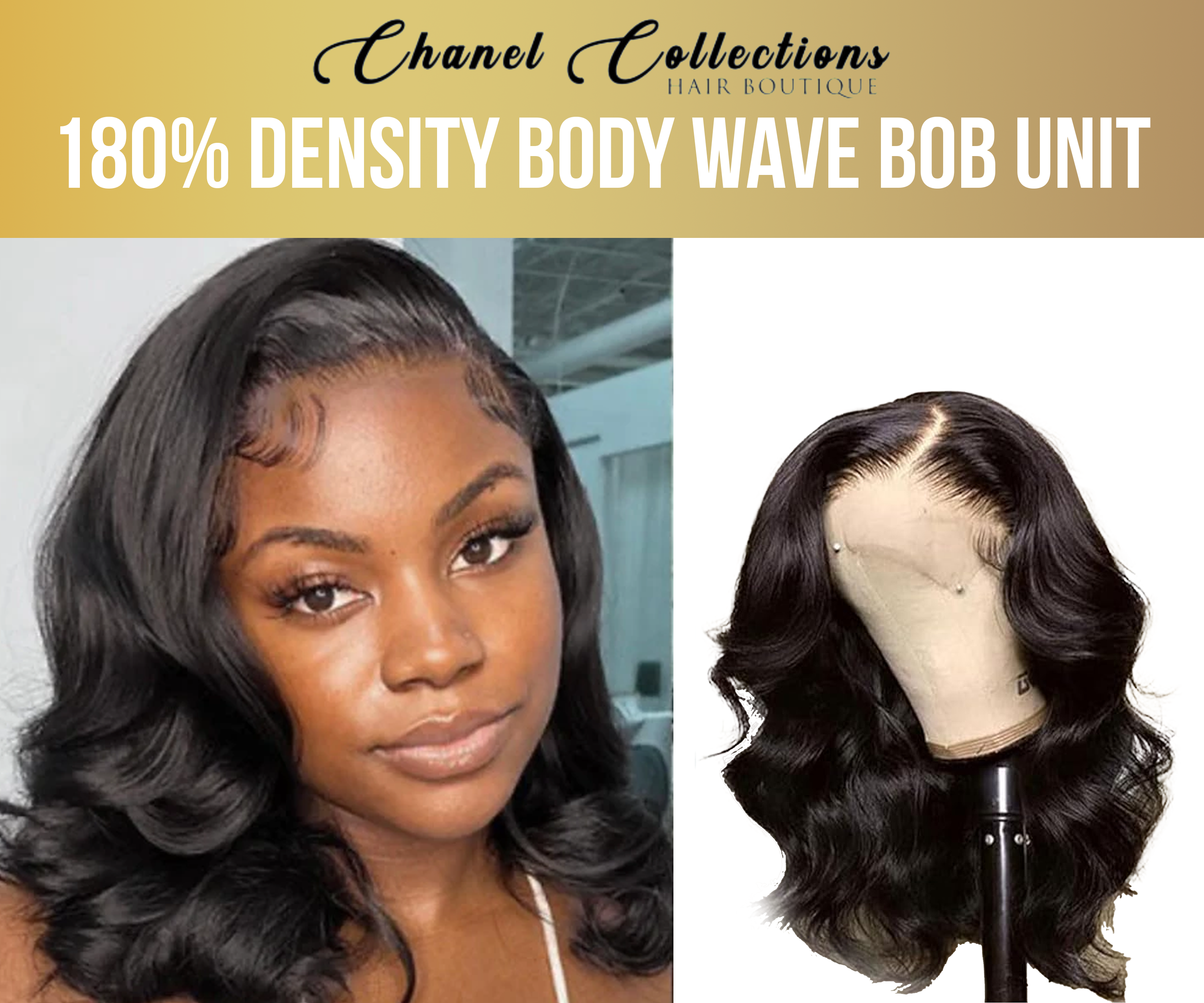 180% Density Body Wave Bob Unit